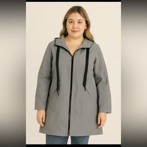 Tonson Beauty MDFSGRY POT STNOZES Trench Coat Gray/Blue